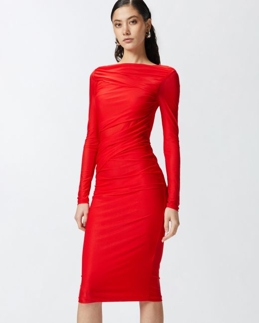 Abito Longuette Aderente di Pinko in Red