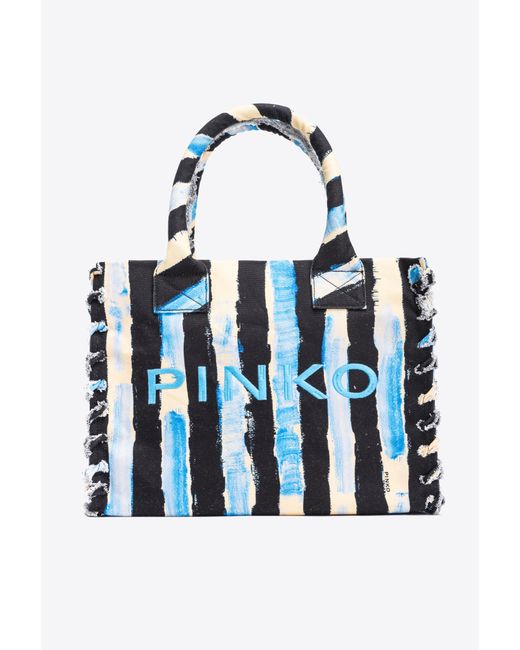 Pinko Blue Beach Shopper Bag