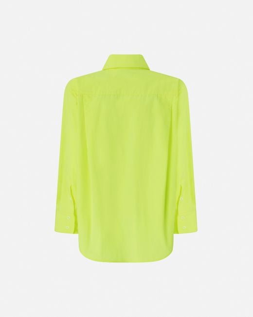 Pinko Yellow Cotton Poplin Shirt