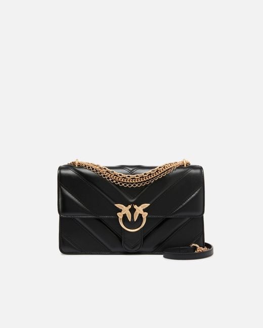 Pinko Black Love Bag One Medium Shoulder Bag