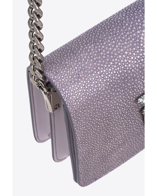 Pinko Purple Galleria Stingray Mini Love Bag Click