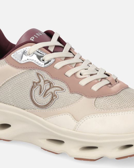Pinko White Sneakers With Love Birds Logo