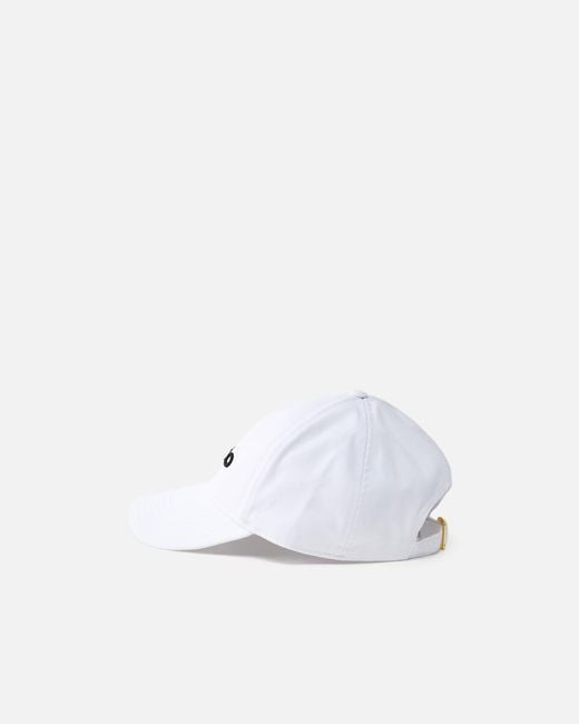 Pinko White Cap With Peak And Embroidered Logo