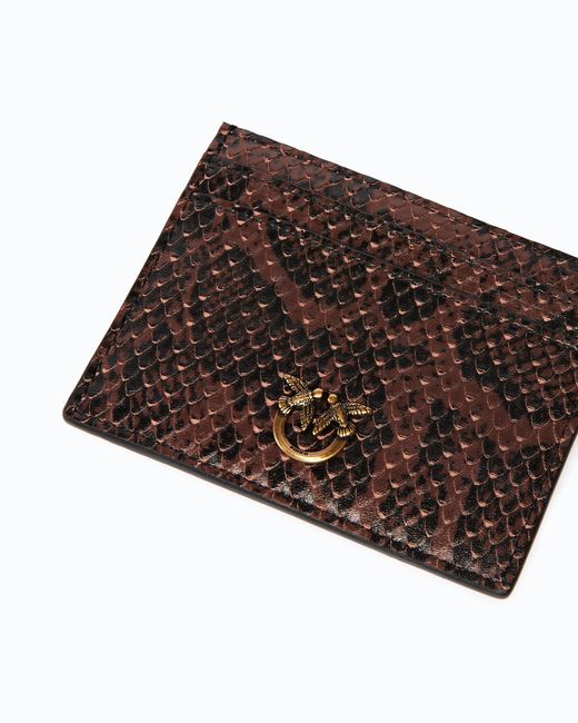 Pinko White Card Holder With Python Print