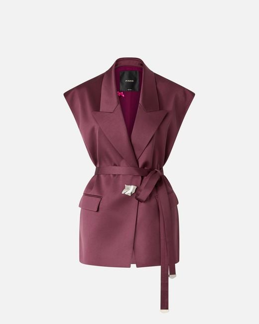 Pinko Purple Sleeveless Jacket