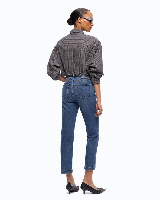 Vaqueros Slim Cropped Pinko de color Blue