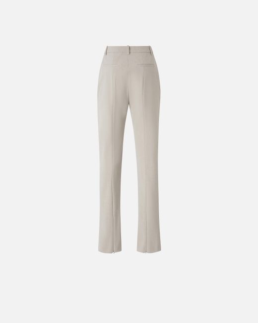Pinko White Long Trousers With Rear Zip