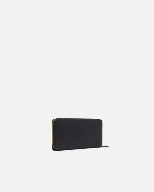 Pinko White Zip-Around Leather Purse