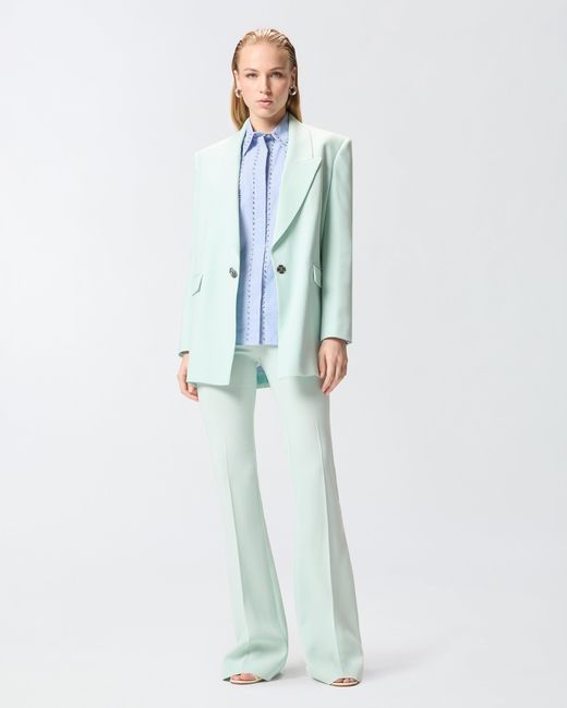 Pinko Blue Jacket With Rose Jewel Buttons