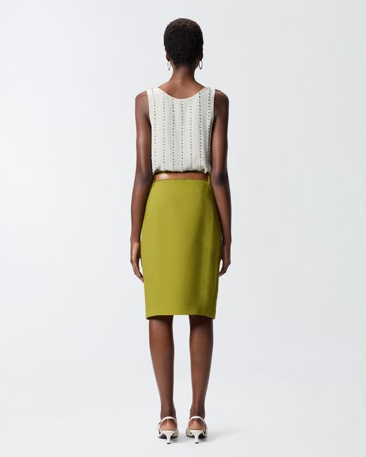 Pinko White Vest Top With Jewel Stripes