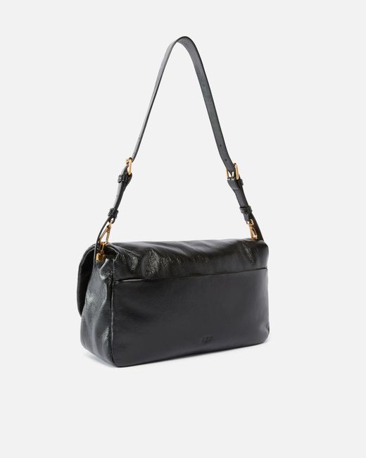 Pinko Black Love Bag Click Soft Horizontal Handle Medium Crossbody Bag