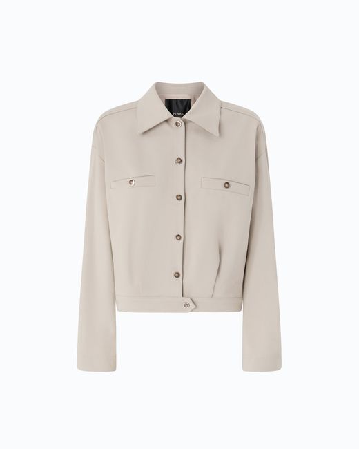 Pinko White Relaxed-Fit Overshirt