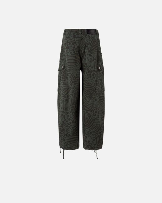 Pinko Multicolor Balloon Trousers With Animal Motif