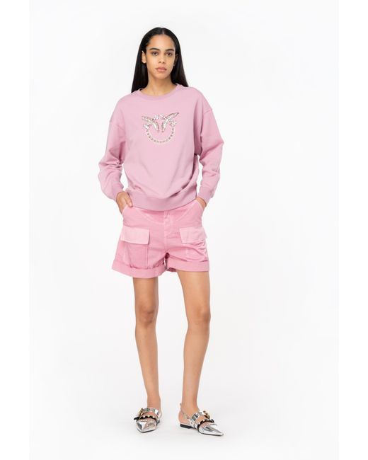 Pinko Pink Flowing Shorts With Large Pockets