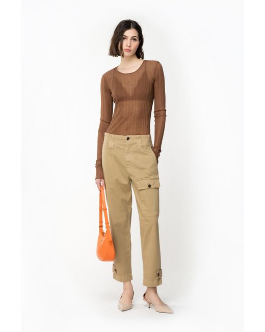 Pinko Natural Old-wash Cargo Trousers