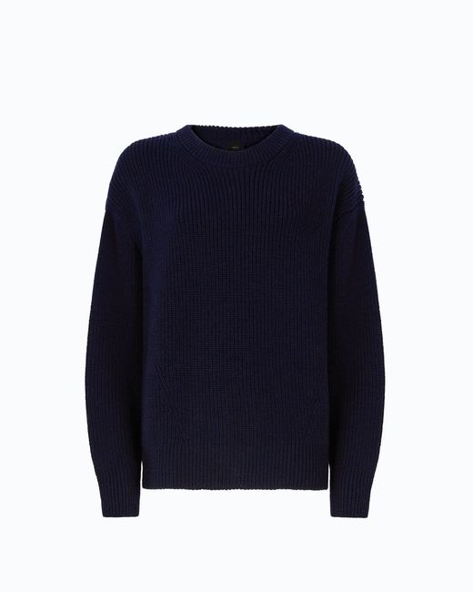 Pinko Blue Ribbed Wool Sweater