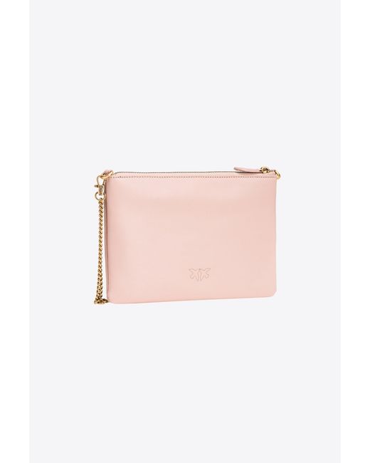 Classic Flat Love Bag Simply di Pinko in Pink