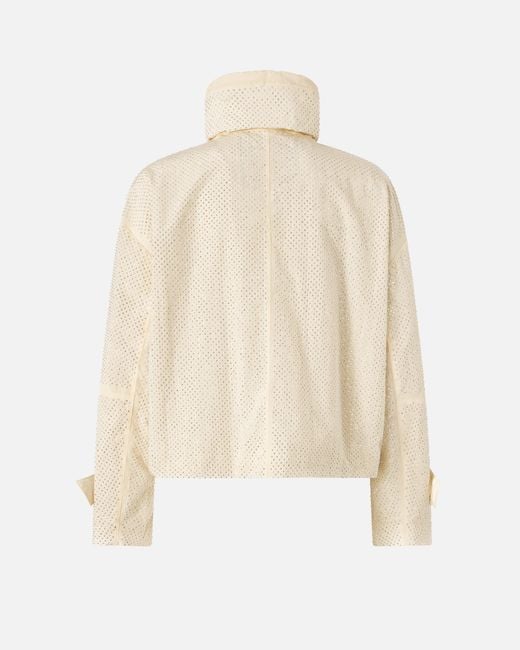 Pinko Natural Blouson Jacket With All-Over Micro Studs