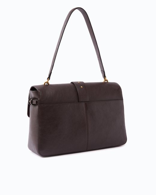 Pinko Brown Extra Love Bag One Slouchy Large Shoulder Bag