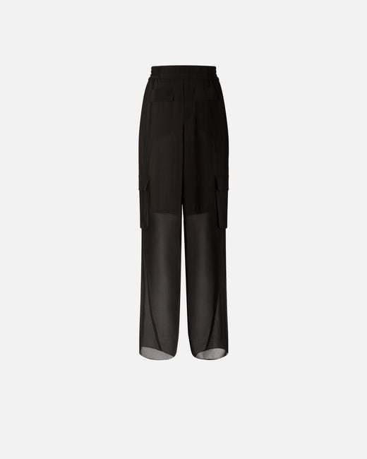 Pinko Black Lightweight Trousers With Cargo Pockets
