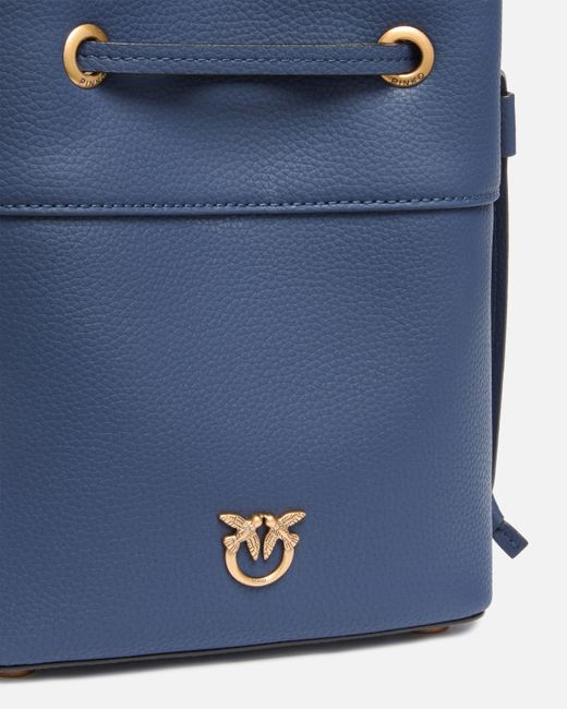 Borsa A Spalla Secchiello Piccolo di Pinko in Blue
