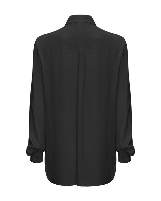 Camicia misto seta con taschini di Pinko in Black