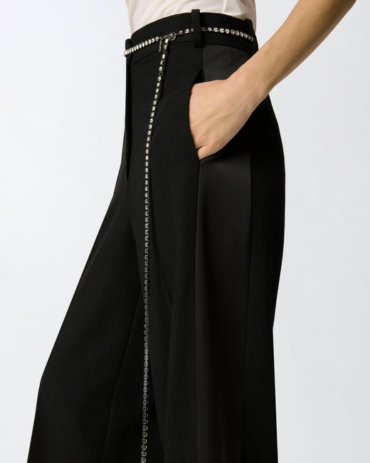 Pinko Blue Trousers With Jewel Belt