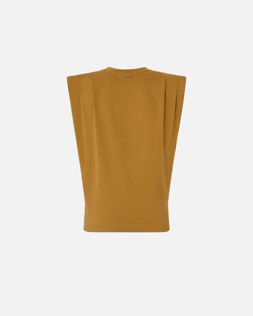 Pinko White Sleeveless Double Jersey T-Shirt