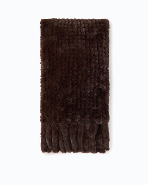 Pinko Brown Faux Fur Maxi Scarf
