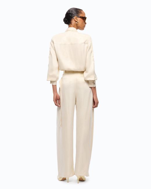 Pinko White Carrot-Fit Wrap Trousers
