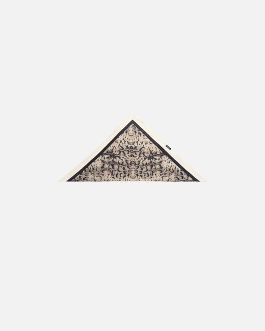 Pinko White Triangular Scarf With Snake Print