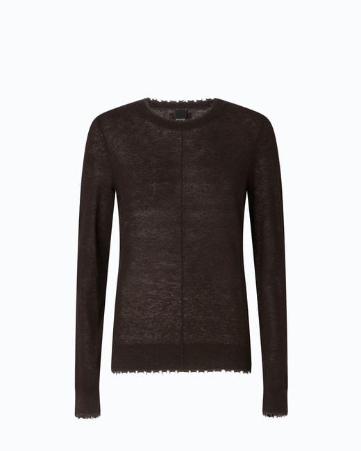 Pinko Black Lightweight Wool And Cashmere Sweater