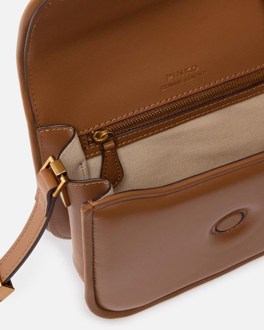 Pinko Brown Medium Shoulder Bag Love Bag Box