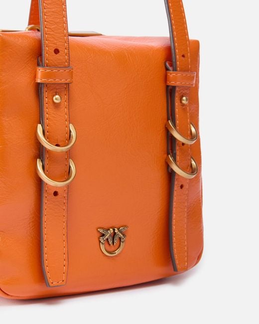 Pinko Orange Cubic Bag Small Crossbody Bag