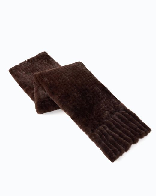 Pinko Brown Faux Fur Maxi Scarf