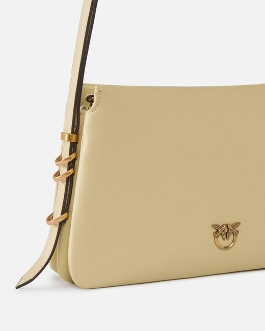 Pinko White Mini One, Two, Three Bag