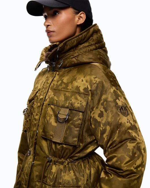 Pinko Green Down Jacket