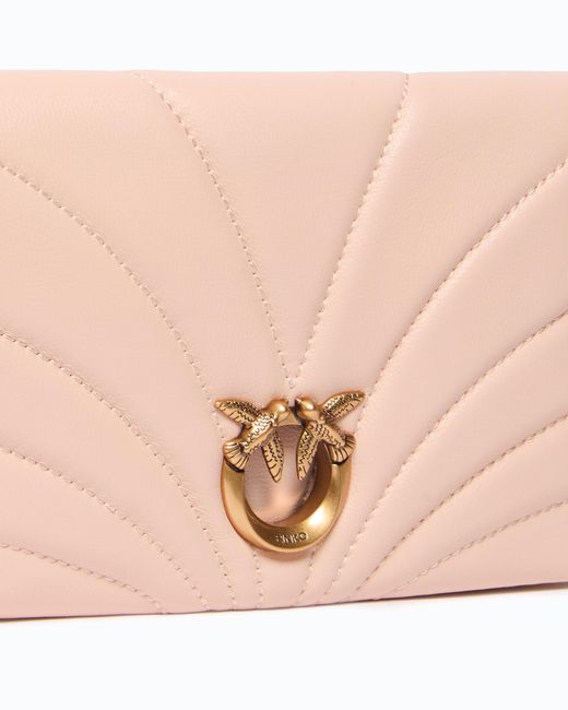Pinko Pink Love Bag Click Horizontal Small Crossbody Clutch