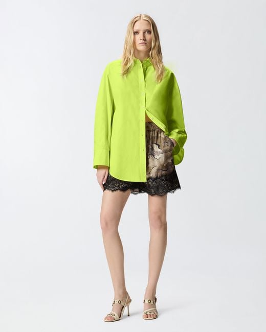 Pinko Yellow Cotton Poplin Shirt