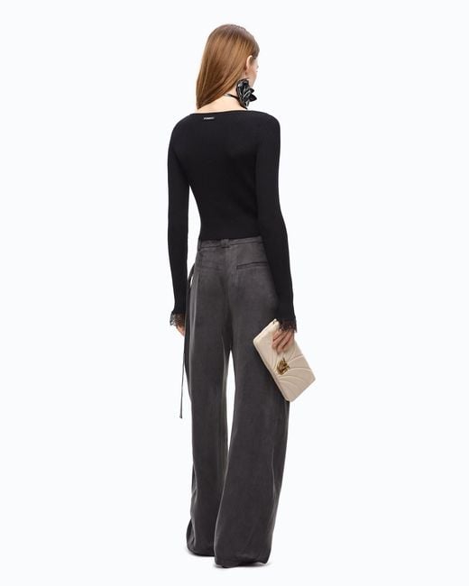 Pinko Black Cropped Cardigan