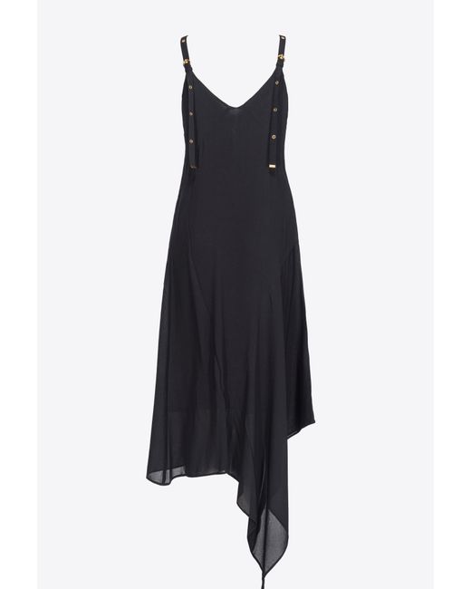 Pinko Blue Studded Dress With Thin Straps