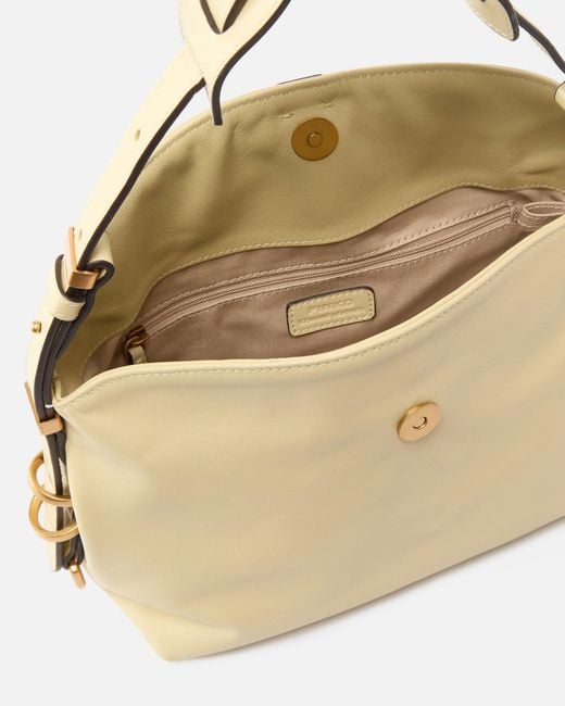 Pinko Natural Saddle Bag Small Leather Shoulder Bag
