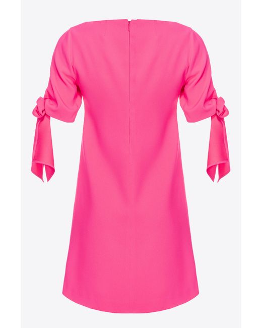 Mini abito con fiocco sulle maniche di Pinko in Pink