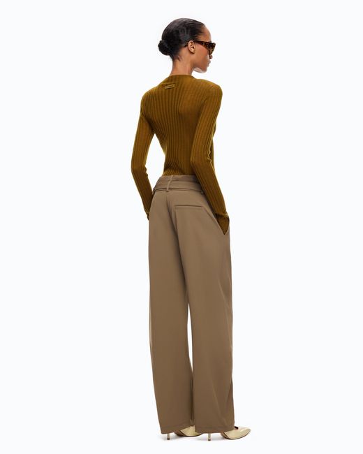 Pinko Natural Barrel-Fit Trousers With Belt