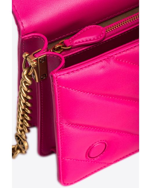 Pinko Pink Classic Love Bag Click Big Chevron