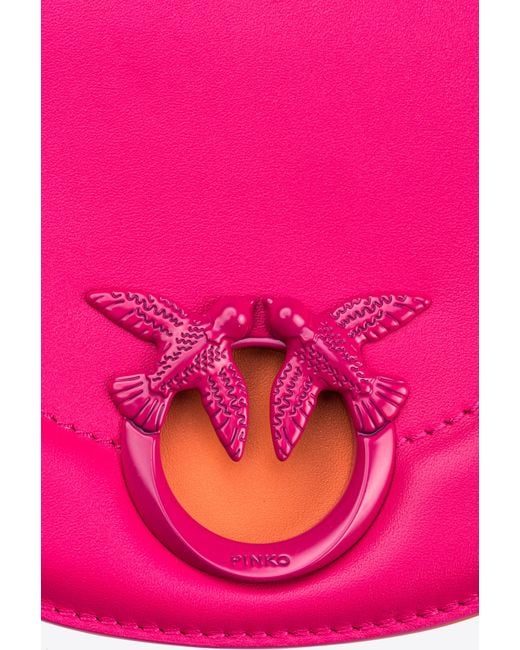 Mini Love Bag Click Round Multicolor di Pinko in Pink