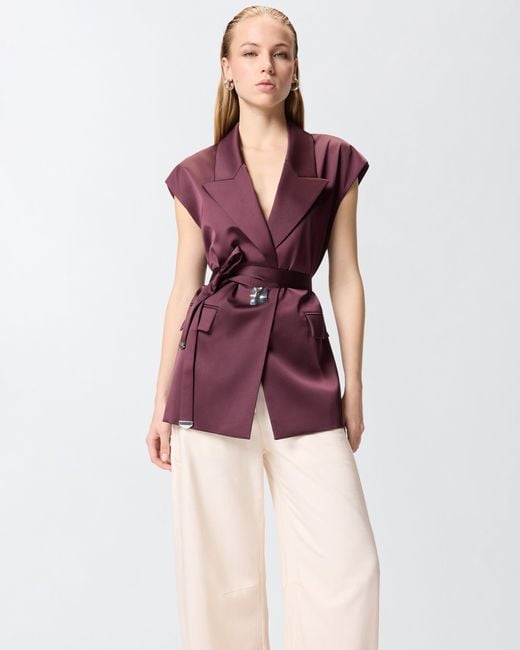 Pinko Purple Sleeveless Jacket