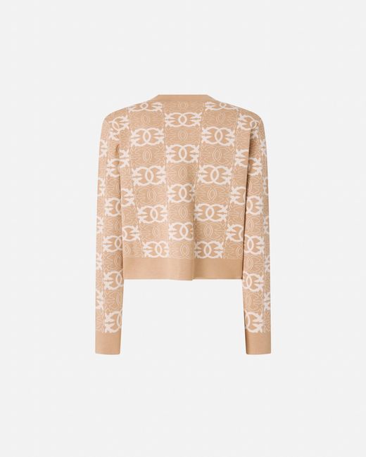 Cardigan À Logo Love Birds Pinko en coloris Natural