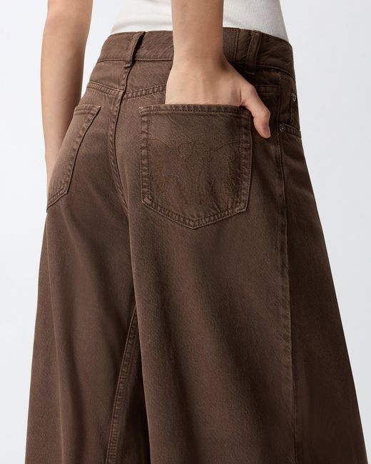 Pinko Brown Super-Wide-Leg Jeans