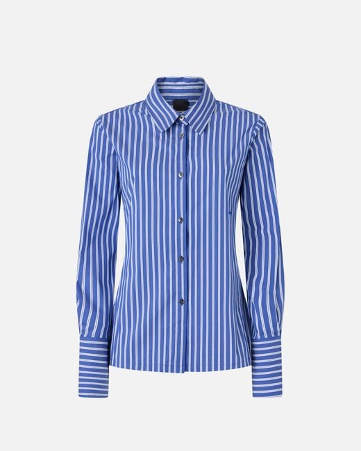 Pinko Blue Classic Style Striped Shirt